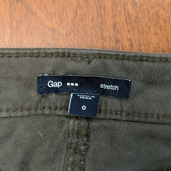 NWT GAP Zipper Stretch Miniskirt in Olive Green - Picture 5 of 7